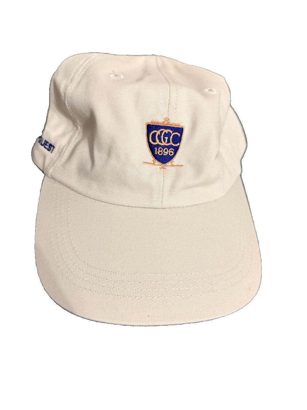 Vintage AHEAD CGGC 1896 Golf Hat 2001 Member Guest Strapback Cap Cream USA